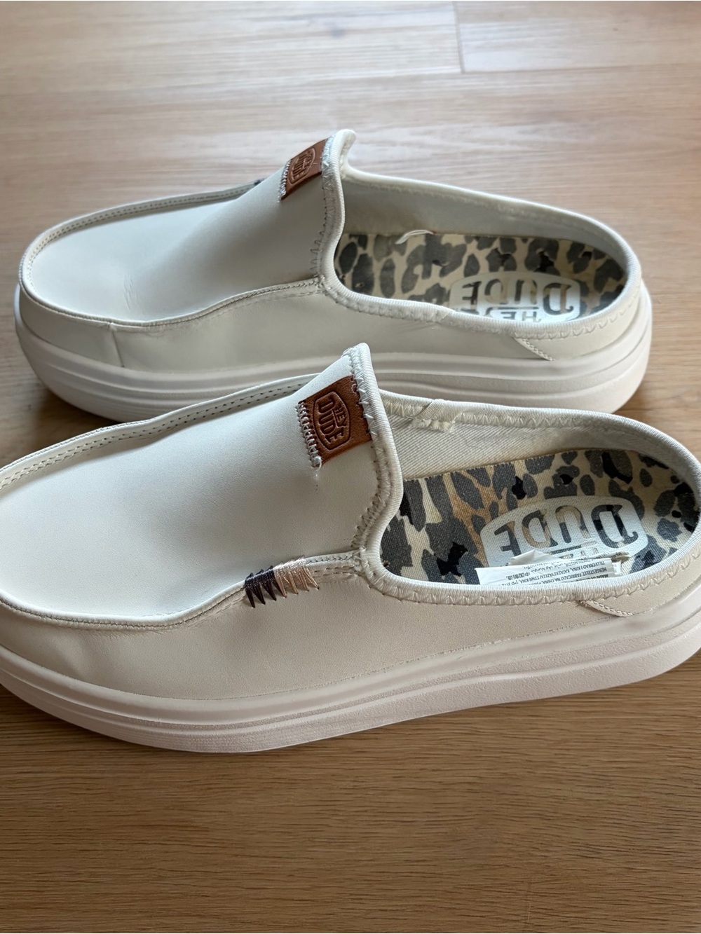 HEY DUDE Austin Lift Classic White Slip-On Loafers - Picture 4 of 9